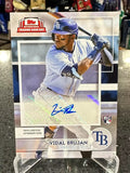 Rays Vidal Brujan 2022 Topps International Card Day No.AC-VB #072/100 Autographed Rookie Single Card