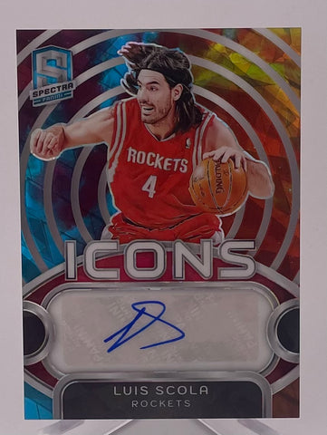 Rockets Luis Scola 2023-24 Panini Spectra No.IA-LSC #36/49 Autographed Single Card