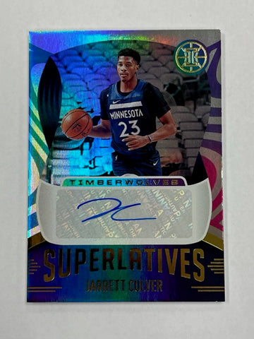 Timberwolves Jarrett Culver 2020-21 Panini Illusions No.SUP-JCU Autographed Single Card