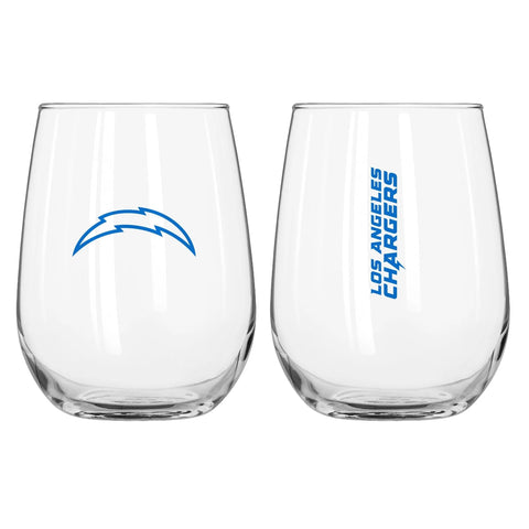 Chargers 16oz Curved Gameday Stemless Wine Glass