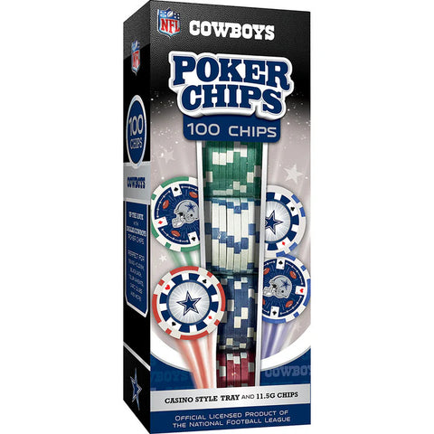 Cowboys 100-Piece Poker Chip Set