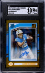 Chargers Ladd McConkey 2024 Panini Clearly Donruss No.68 #06/10 SGC Graded 9 Autographed Rookie Single Card