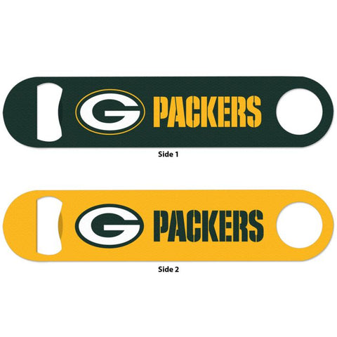 Packers Long Neck Bottle Opener Metal 2-Sided