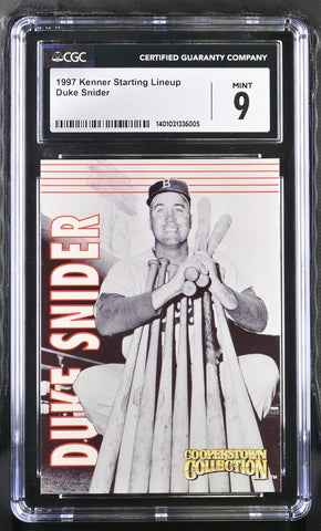 Dodgers Duke Snider 1997 Kenner Starting Lineup CGC Graded 9 Single Card