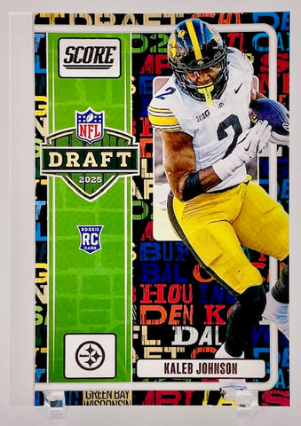 Steelers Kaleb Johnson 2025 Panini Score No. 14 Rookie Single Card