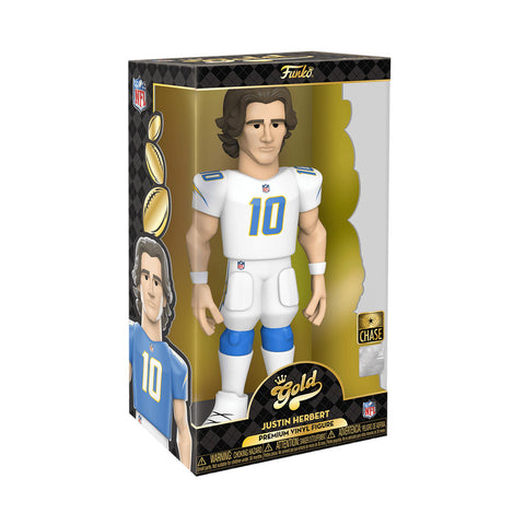 Chargers Funko Pop Vinyl - NFL Football Premium Gold Series 1 - Justin Herbert 12" Chase Variant