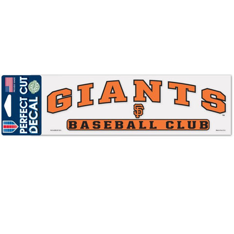 Giants 3x10 Cut Decal Arched MLB