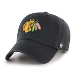 Blackhawks Hat 47' Clean Up Adjustable Black