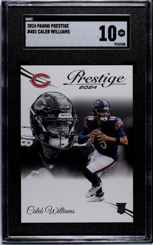 Bears Caleb Williams 2024 Panini Prestige No.401 SGC Graded 10 Rookie Single Card