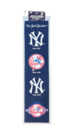 Yankees 8"x32" Wool Banner Evolution
