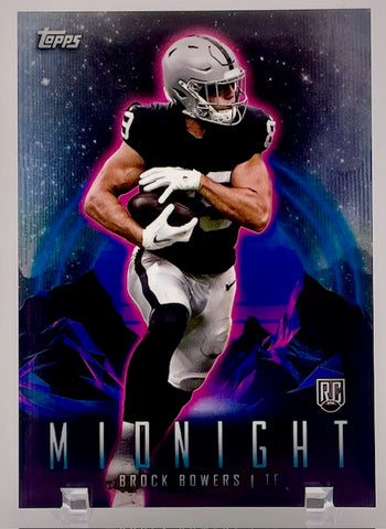 Raiders Brock Bowers 2024 Topps Midnight No.49 Rookie Single Card