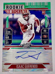 49ers Issac Guerendo 2024 Panini Contenders Optic No.138 #16/30 Autographed Rookie Single Card
