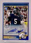 Chargers Raheim Sanders 2025 Panini Score No. 45 Autographed Rookie Single Card
