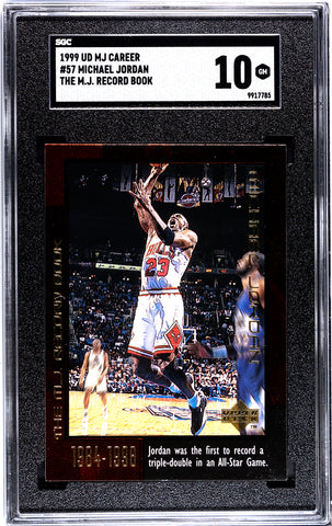Bulls Michael Jordan 1999 Upper Deck MJ Career No.57 The MJ Record Book SGC Graded 10 Single Card (9917785)
