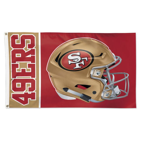 49ers 3x5 House Flag Deluxe Helmet