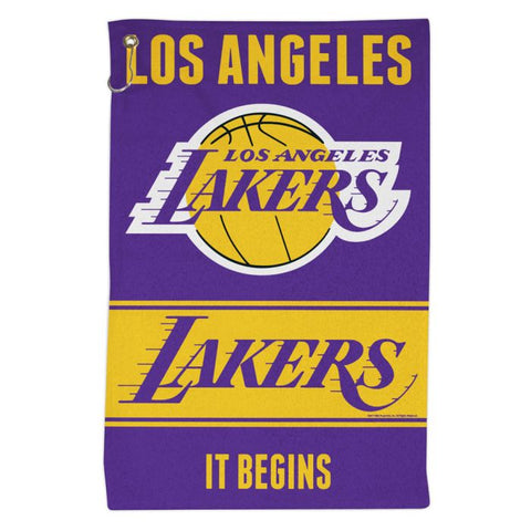 Lakers Sports Towel 16x25 Slogan