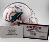 Dolphins Mini Helmet - Larry Little - Autographed w/ Tristar Certificate of Authentication
