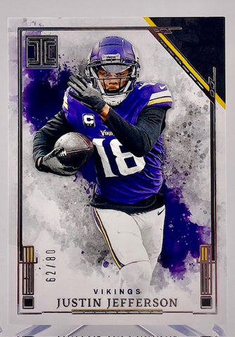 Vikings Justin Jefferson 2025 Panini Impeccable No.44 #62/80 Single Card
