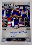 Patriots Joe Milton III 2024 Panini Contenders Optic No. 106 Autographed Rookie Single Card