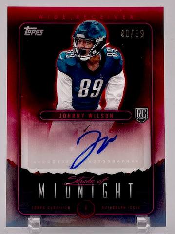 Eagles Johnny Wilson 2024 Topps Midnight No.SMA-JWI #48/99 Autographed Rookie Single Card