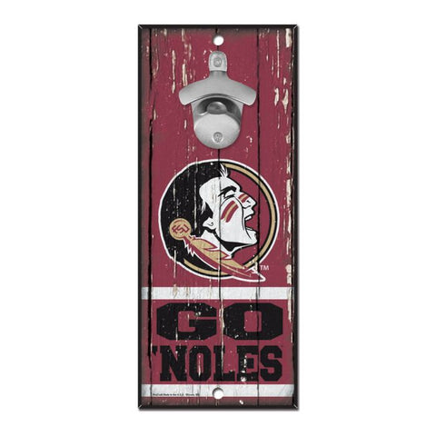 FSU 5x11 Wood Bottle Opener Sign