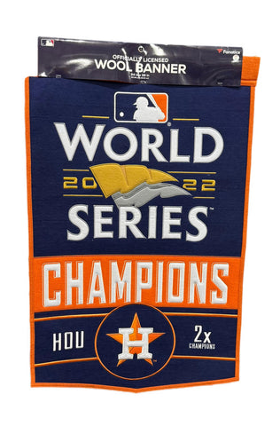 Astros 24"x38" Wool Banner 2022 World Series Champs
