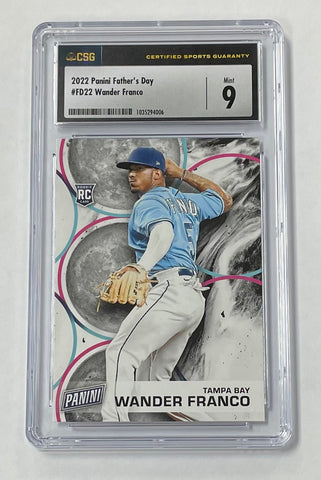 Rays Wander Franco 2022 Panini Father's Day No.FD22 CSG 9 Rookie Graded Single Card