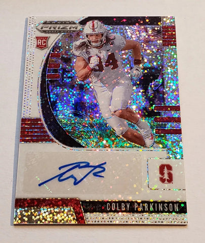 Stanford Colby Parkinson 2020 Panini Prizm Draft Picks Rookie Sparkle Autographed Single Card