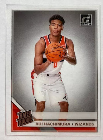 Wizards Rui Hachimura 2019-20 Clearly Donruss No.58 Rated Rookie Single Card