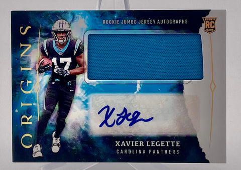 Panthers Xavier Legette 2024 Panini Origins No.RJA-XLE Autographed Relic Rookie Single Card