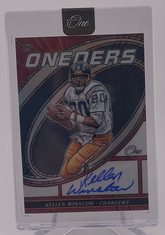 Chargers Kellen Winslow 2023 Panini One No.358 #84/99 Autographed Single Card