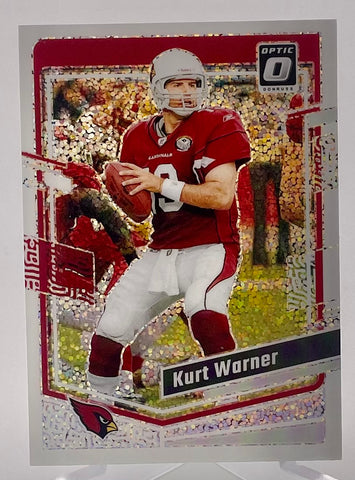 Cardinals Kurt Warner 2023 Panini Rewards Donruss Optic No.4 SSP Sparkle Single Card