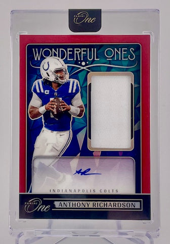 Colts Anthony Richardson 2024 Panini One No.363 #58/60 Autographed Relic Single Card