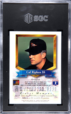 cal ripken jr. graded baseball cards Cal Ripken JR. 1994 Topps Baseball Card #200 Graded PSA 10 GEM MT Orioles HOF