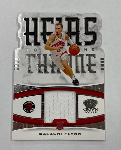 Raptors Malachi Flynn 2020-21 Panini Crown Royale No.HT-FLY Relic Rookie Single Card