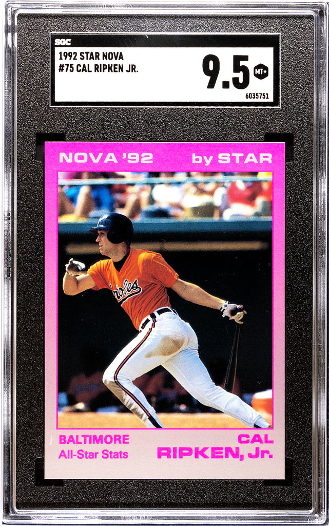 Orioles Cal Ripken Jr 1992 Star Nova No.75 SGC Graded 9.5 Single Card JP Sports Orioles Cal Ripken Jr 1992 Star Nova No.75 SGC Graded 9.5 Single Card JP Sports