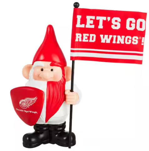 Red Wings Team Gnome Holding Flag