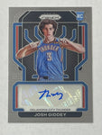 Thunder Josh Giddey 2021-22 Panini Prizm No.RS-JGI Autographed Rookie Single Card