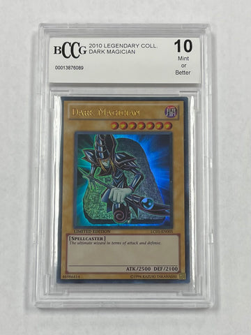 Yu-Gi-Oh! Dark Magician 2010 Legendary Collection BCCG Graded 10 Limited Edition Single Card