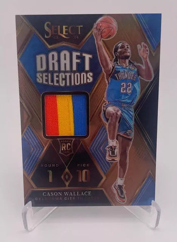 Thunder Cason Wallace 2023-24 Panini Select No.DSM-SW #27/49 Relic Rookie Single Card