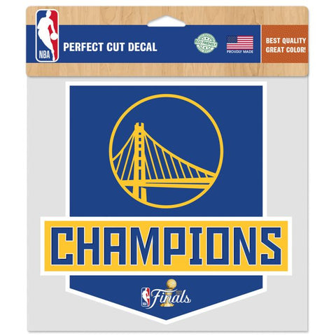 Warriors 2022 NBA Finals Champs 8x8 DieCut Decal Color