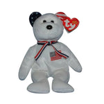 TY Beanie Baby 8.5" - America White 2002 Bear American Red Cross