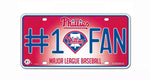 Phillies #1 Fan Metal License Plate Tag