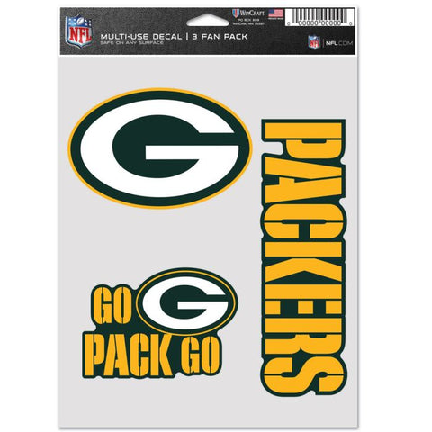 Packers Fan Decal 3-Pack