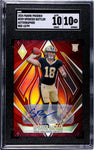 Saints Spencer Rattler 2024 Panini Phoenix No.239 #13/99 SGC Graded 10 Autographed Rookie Single Card