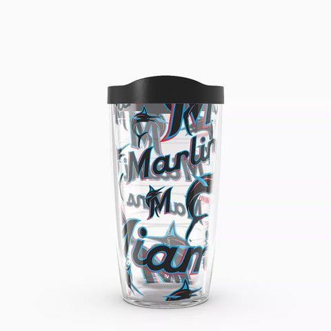 Marlins 16oz All Over Tervis w/ Lid