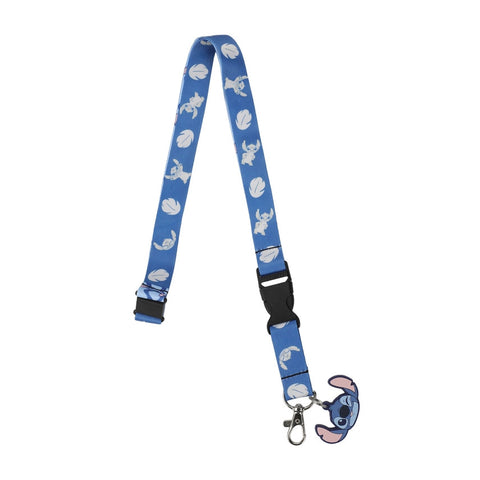 Disney Stitch Ohana Means Family Blue 22" Sublimated Lanyard