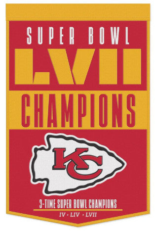 Chiefs 24"x38" Wool Banner Super Bowl 57 Champs