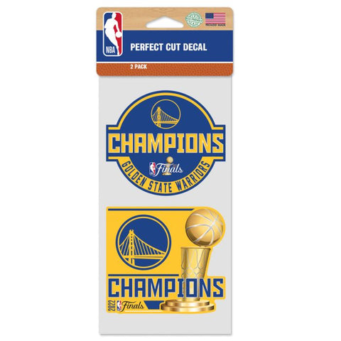 Warriors 2022 NBA Finals Champs 4x8 2-Pack Decal