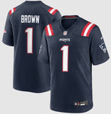 Patriots Mens Game Jersey Brown1